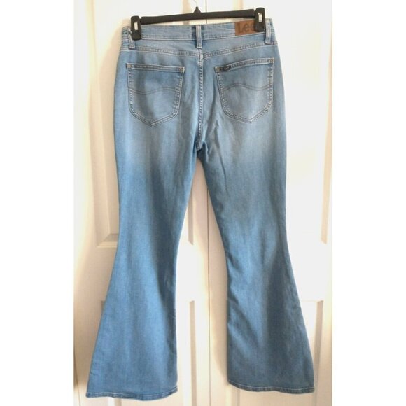 Lee Women's Jeans Button Fly Heritage Flares Bell Bottoms Stretch - 32 x 31 (14) - Picture 6 of 9